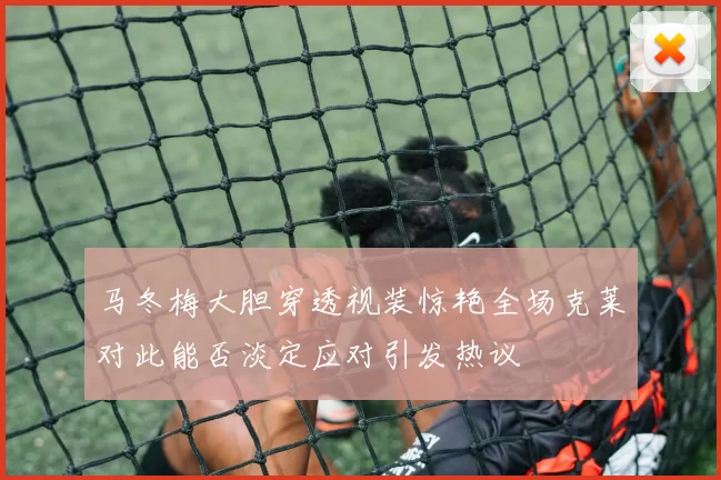 马冬梅大胆穿透视装惊艳全场克莱对此能否淡定应对引发热议